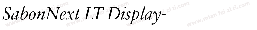 SabonNext LT Display字体转换